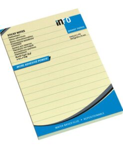 Info Notes Powernotes gelinieerd geel 100x150mm blok a 100 vel.