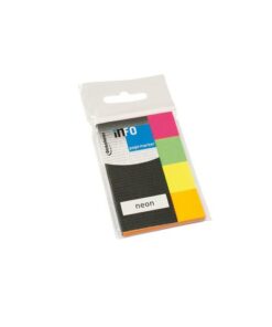 Info Notes Info Page Markers papier neonmix 20x50mm, 4 kleuren