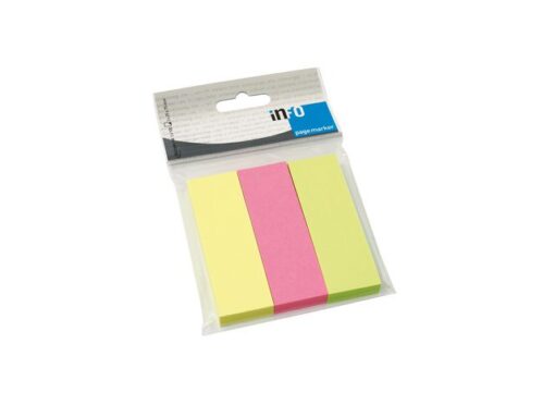 Info Notes Info Page Marker papier 25x75mm, 3 kleuren