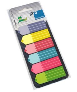Info Notes Info page marker 18x55mm, 6 x 25 stuks, 6 kleuren, op kaart.