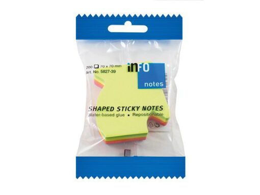 Info Notes Info shaped sticky notes 67x68 'pijl' assorti 200 vel