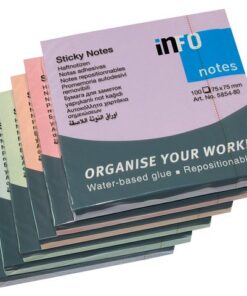 Info Notes 75x75mm assorti harmony pak a 6 blok