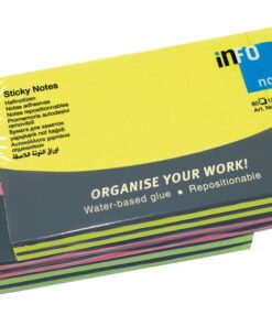 Info Notes 125x75mm assorti felle kleuren pak a 6 blok