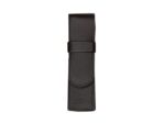 Alassio Pennenetui voor 2 stuks zwart leer 14 x 4,5 x 2,5 cm