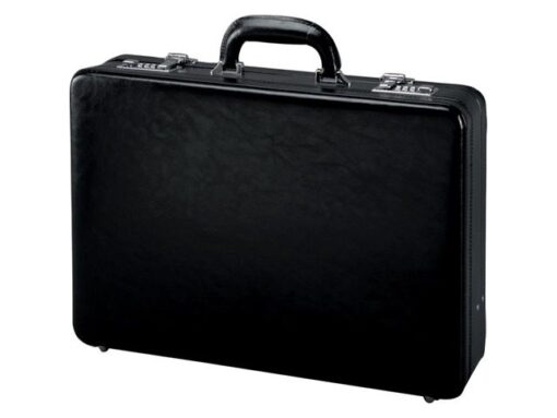 Attaché koffer Alassio TAORMINA. Zwart leer.