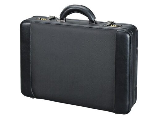 Alassio Laptop attaché koffer Alumaxx MODICA. Zwart kunstleer.