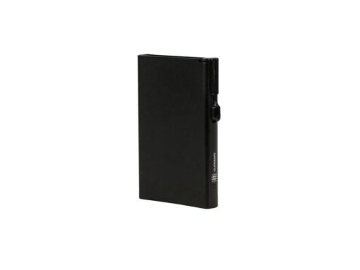 Pasjeshouder Clicksafe aluminium zwart RFID 8 pasjes