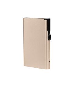 Pasjeshouder Clicksafe aluminium champagne RFID 8 pasjes