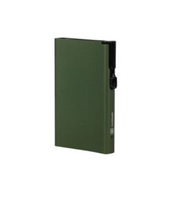 Pasjeshouder Clicksafe aluminium groen RFID 8 pasjes