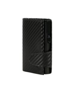 Pasjeshouder Clicksafe kunstleer carbon zwart RFID