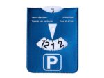 Parkeerschijf Kangaro in blauwe kunstlederen houder