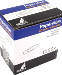 Kangaro KTC Paperclip Kangaro 25 mm, rond, doosje à 1000 stuks, verzinkt
