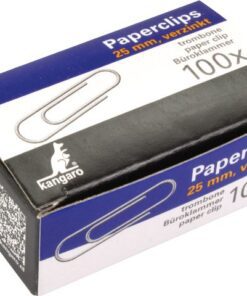 Kangaro KTC Paperclip Kangaro 25 mm, rond, doosje à 100 stuks, verzinkt