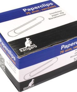 Kangaro KTC Paperclip Kangaro 75 mm, rond, doosje à 100 stuks, verzinkt
