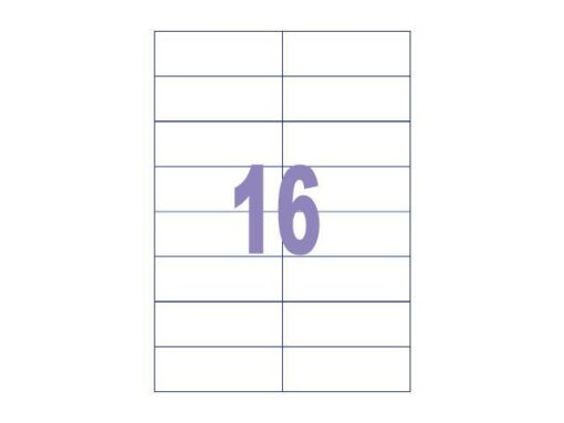 Kangaro KTC Etiket Kangaro ILK 105x37mm, doos à 100 vel, 16 etiketten   per A4 vel