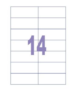 Kangaro KTC Etiket Kangaro ILK 105x42,4mm, doos à 100 vel, 14 etiketten per A4 vel