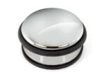 Kangaro KTC Deurstopper Kangaro metaal, laag, chroom, 1250 gram,        afmeting: Ø10x4,5cm hoog
