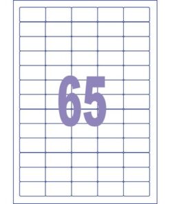 Kangaro KTC Etiket Kangaro ILK 38,1x21,2mm, doos à 25 vel, 65 etiketten per A4 vel