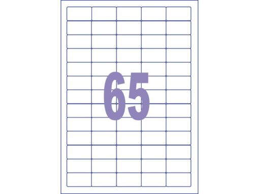 Kangaro KTC Etiket Kangaro ILK 38,1x21,2mm, doos à 25 vel, 65 etiketten per A4 vel