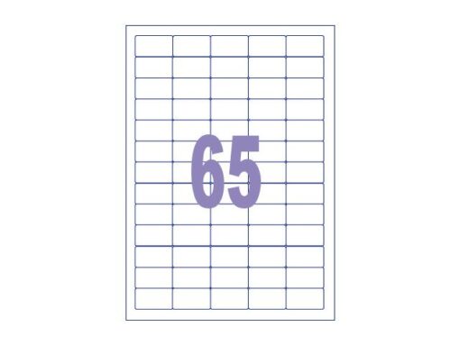 Kangaro KTC Etiket Kangaro ILK 38,1x21,2mm, doos à 100 vel, 65          etiketten per A4 vel