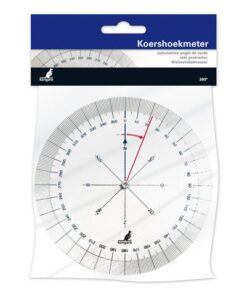 Koershoekmeter Kangaro kunststof transparant diam. 126mm