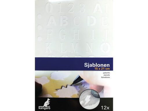 Sjablonen Kangaro 12 stuks 15x21cm assorti