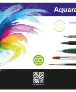 Aquarelpapier Kangaro blok 17x24cm 300 grams 16 vel roomwit