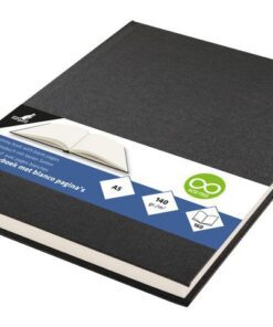Dummyboek Kangaro A5 blanco 80 vel, zwart linnen kaft