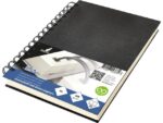 Dummyboek Kangaro A5 blanco 80 vel, wire-o, zwart linnen kaft