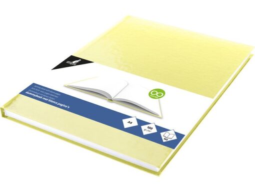 Dummyboek Kangaro A4 geel pastel hard cover 80 blad blanco  100 grams