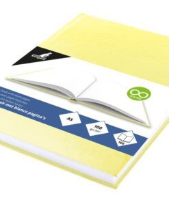 Dummyboek Kangaro A5 geel pastel hard cover 80 blad blanco  100 grams