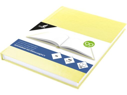 Dummyboek Kangaro A5 geel pastel hard cover 80 blad blanco  100 grams