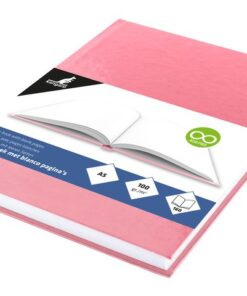 Dummyboek Kangaro A5 roze pastel hard cover 80 blad blanco 100 grams