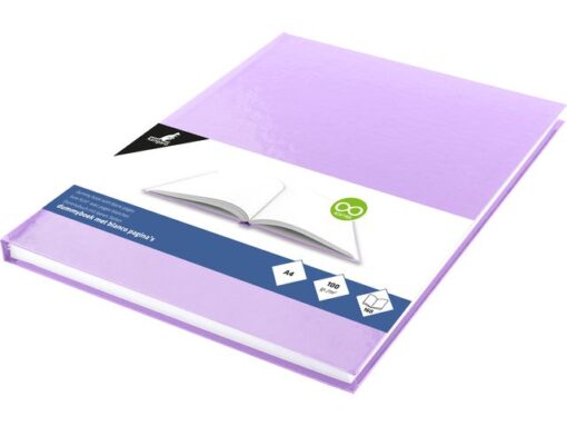 Dummyboek Kangaro A4 violet pastel hard cover 80 blad       blanco 100 grams