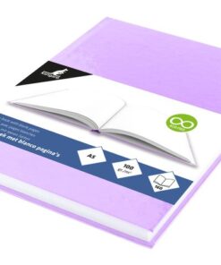 Dummyboek Kangaro A5 violet pastel hard cover 80 blad blanco 100 grams