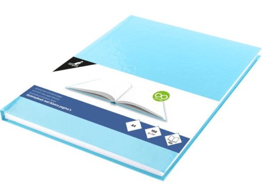 Dummyboek Kangaro A4 blauw pastel hard cover 80 blad blanco 100 grams