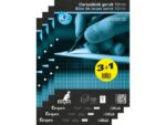 Kangaro KTC Cursusblok Kangaro A4 ruit 10mm 90 grams 100 vel pak 4 stuks