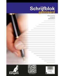 Kangaro KTC Schrijfblok Kangaro A4 lijn 60 grams 100 blad