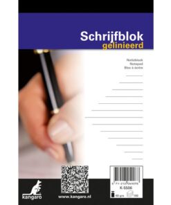 Kangaro KTC Schrijfblok Kangaro A6 lijn 60 grams 100 vel