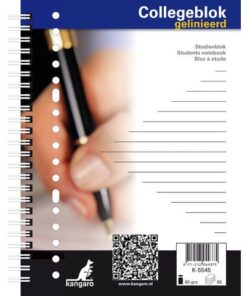 Kangaro KTC Collegeblok Kangaro A5 17-gaats 60 grams 80 blad gelinieerd krimp a 5 stuks