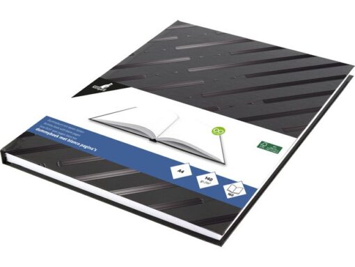 Dummyboek Kangaro A4 zwart hard dessin glans cover 80 blad 140 grams blanco