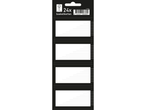 Kangaro KTC Boeketiket Kangaro 24 etiketten 6 vellen van 4 stuks zwart