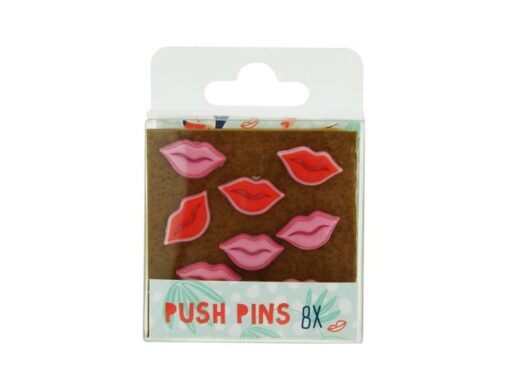 Kangaro KTC Pushpin Palms&Pizza Lippen. Setje van 8 stuks "push pins"   in de vorm van lippen.