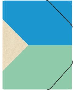Kangaro KTC Elastomap A4 neon kraft boys A4+, met elastiek, 3 flappen.
