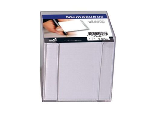 Memokubus met inhoud Kangaro 9,5x9,5x9,5cm 700 vel wit