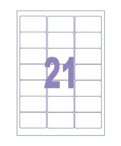 Kangaro KTC Etiket Kangaro ILK 63,5x38,1mm doos à 100 vel 21 etiketten  per A4 vel