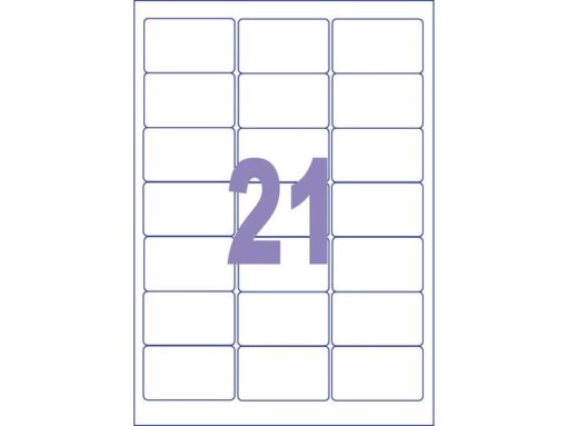 Kangaro KTC Etiket Kangaro ILK 63,5x38,1mm doos à 25 vel 21 etiketten per A4 vel