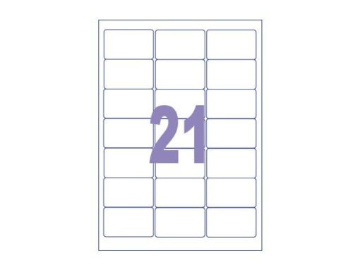 Kangaro KTC Etiket Kangaro ILK 63,5x38,1mm doos à 100 vel 21 etiketten  per A4 vel