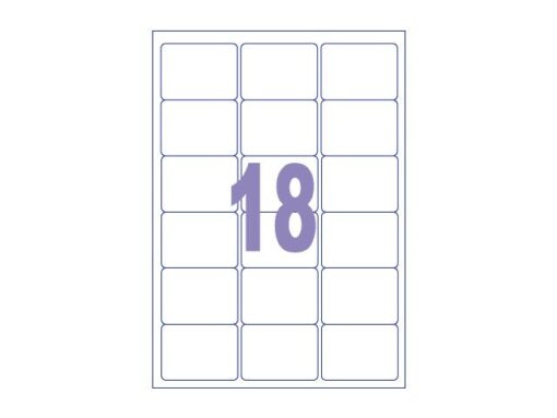 Kangaro KTC Etiket Kangaro ILK 63,5x46,6mm doos à 100 vel 18 etiketten  per A4 vel