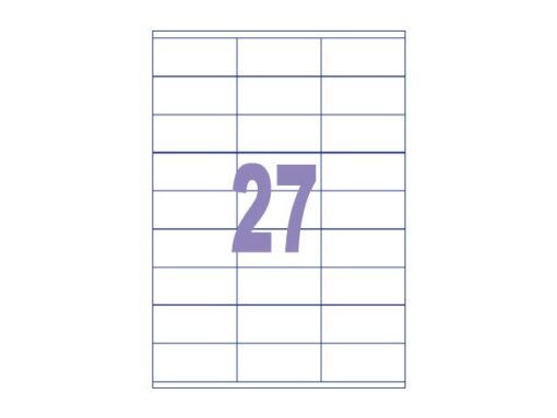 Kangaro KTC Etiket Kangaro ILK 70x32mm doos à 100 vel 27 etiketten per  A4 vel